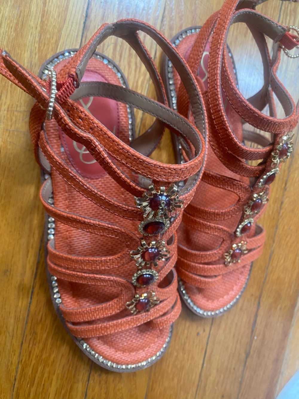 Sam Edelman Coral Jeweled Strappy Sandals